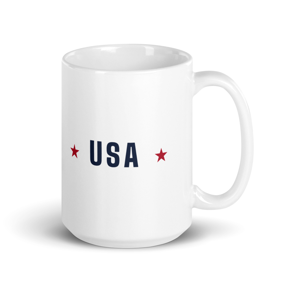 USA star mug — Size: 11 oz, Color: White