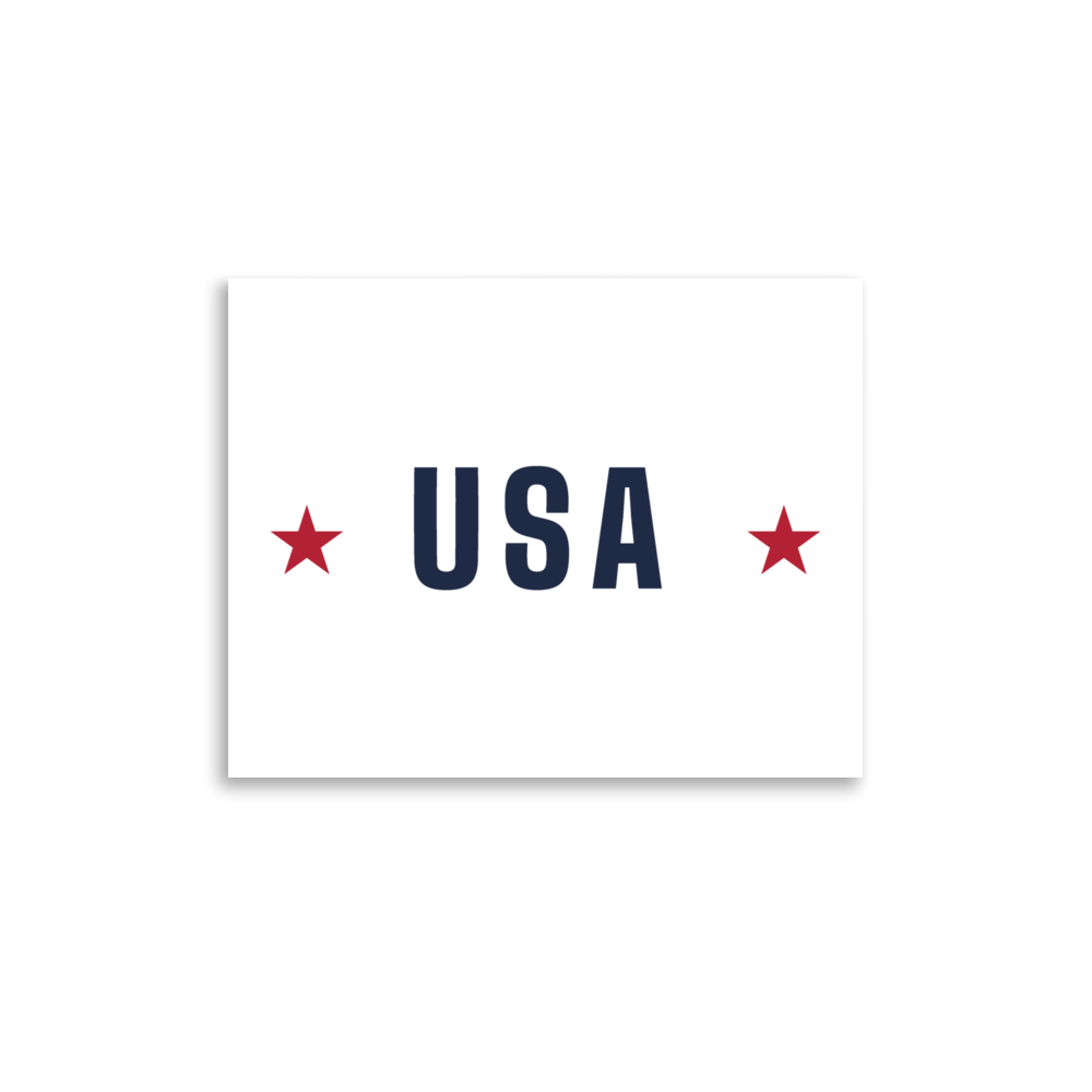 USA star poster — Size: 11″×14″