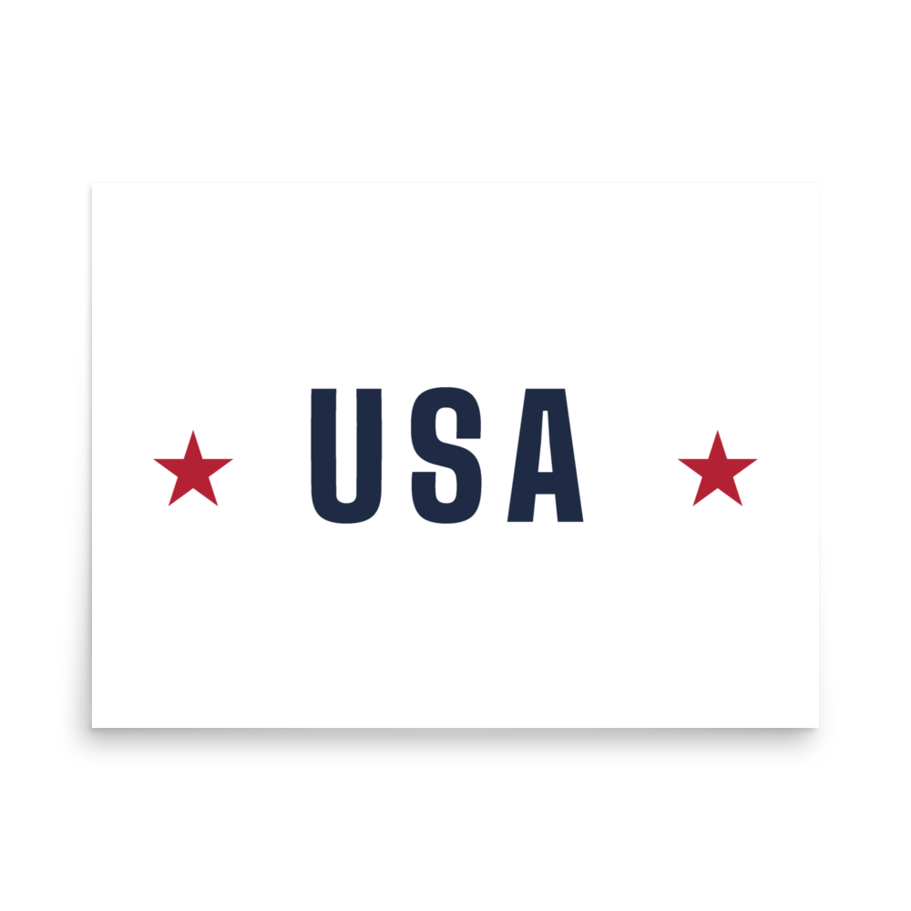 USA star poster — Size: 18″×24″
