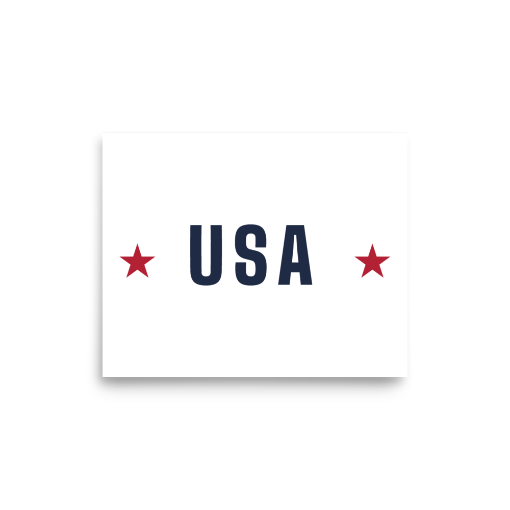 USA star poster — Size: 12″×16″