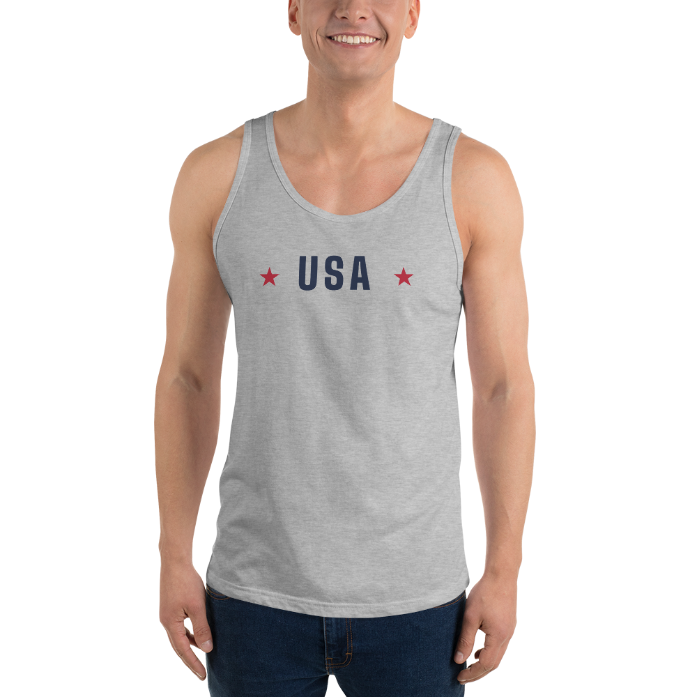 USA star tank top — Size: M, Color: Athletic Heather