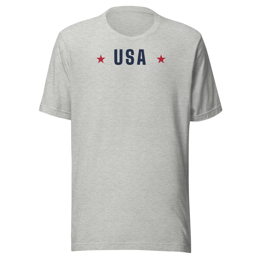 USA star tee — Size: XL, Color: White
