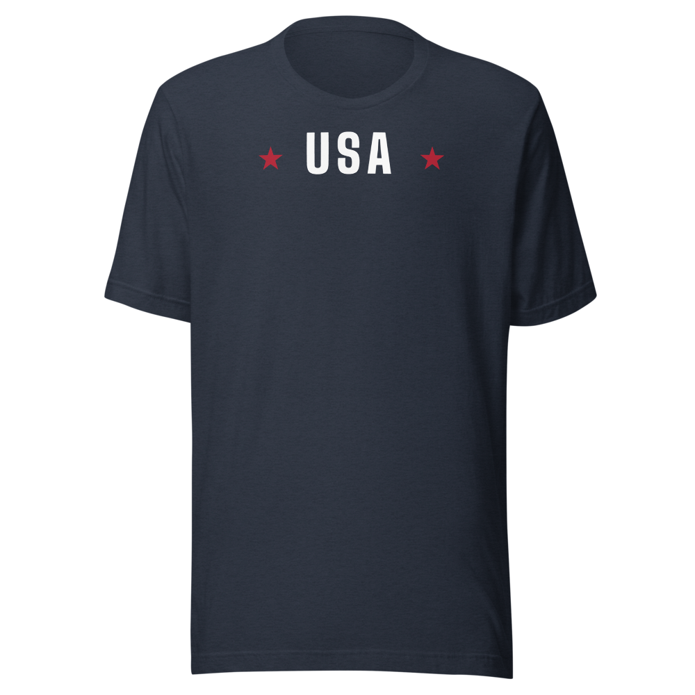 USA star tee — Size: L, Color: Black