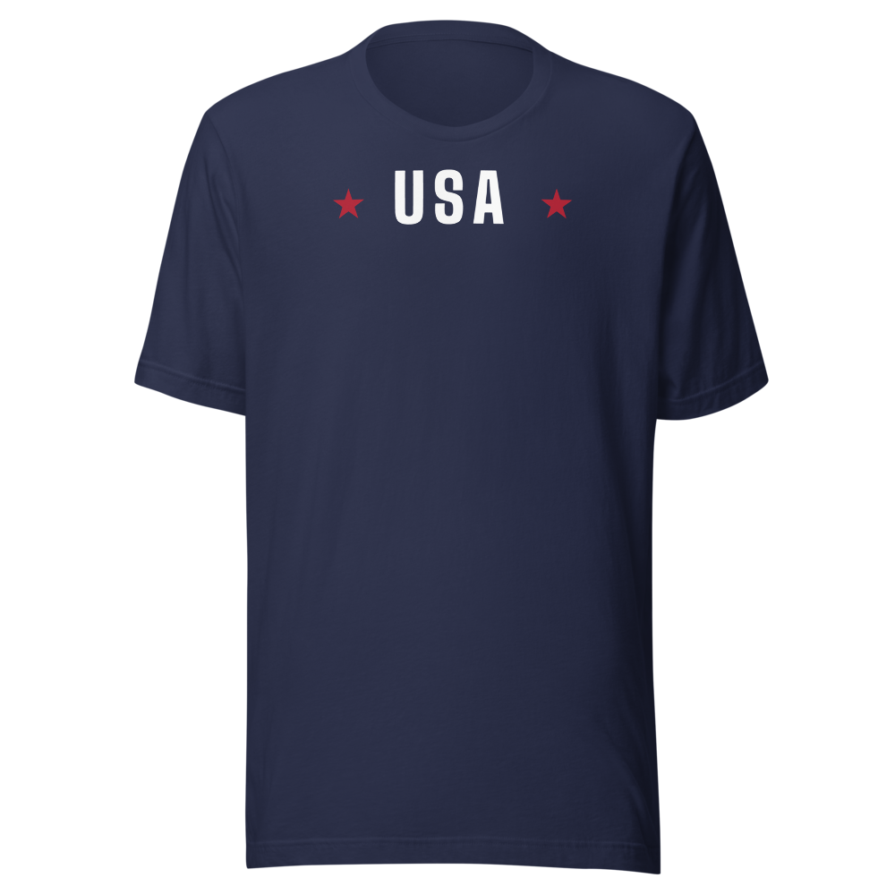 USA star tee — Size: 3XL, Color: Heather Navy