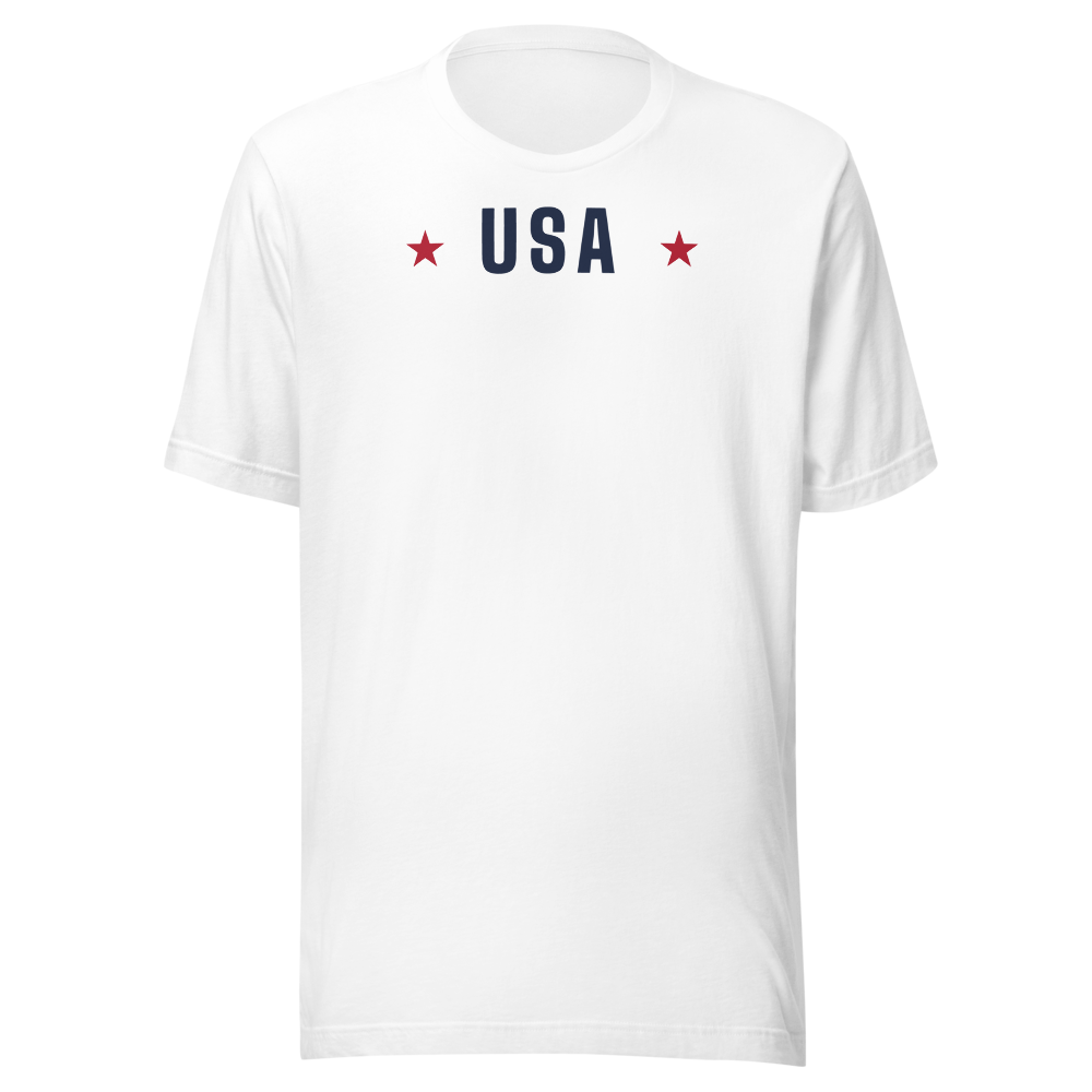 USA star tee — Size: L, Color: Red