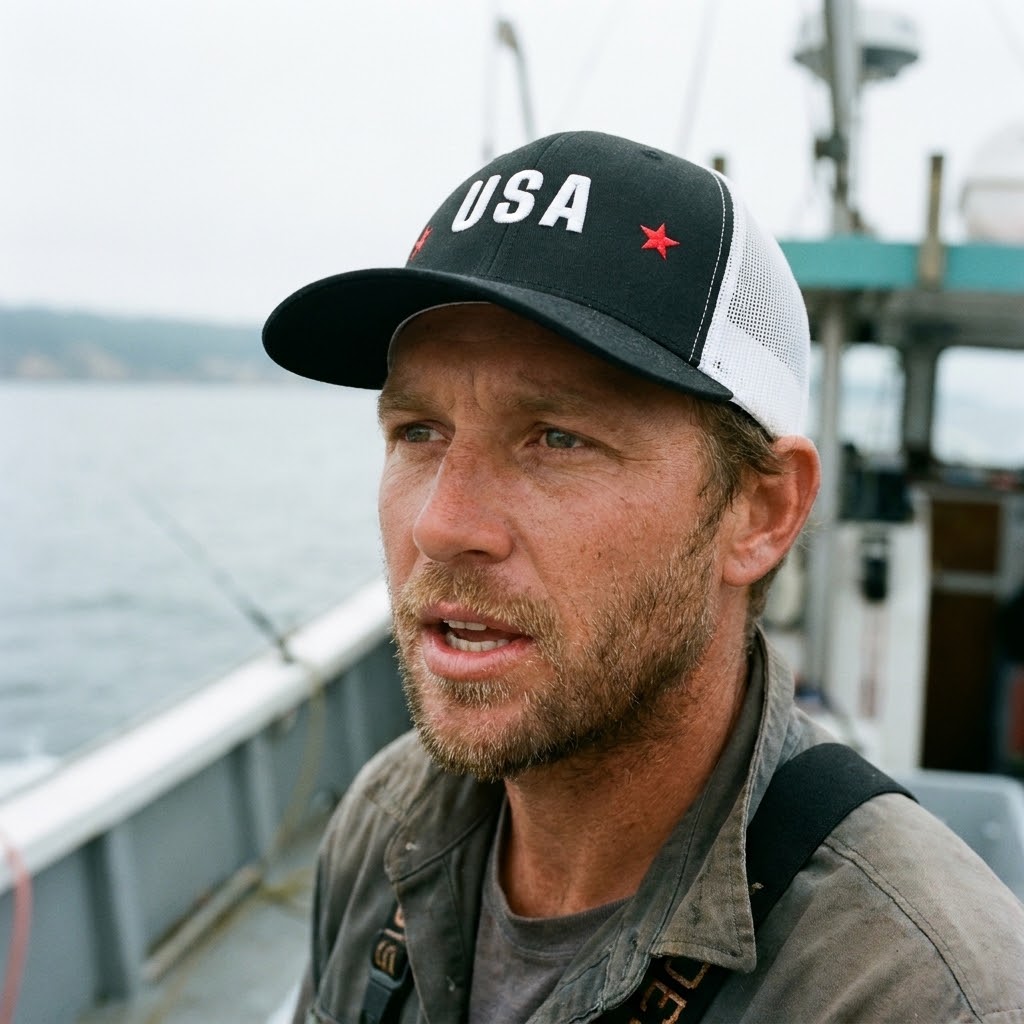USA star trucker hat — Size: One size, Color: Red
