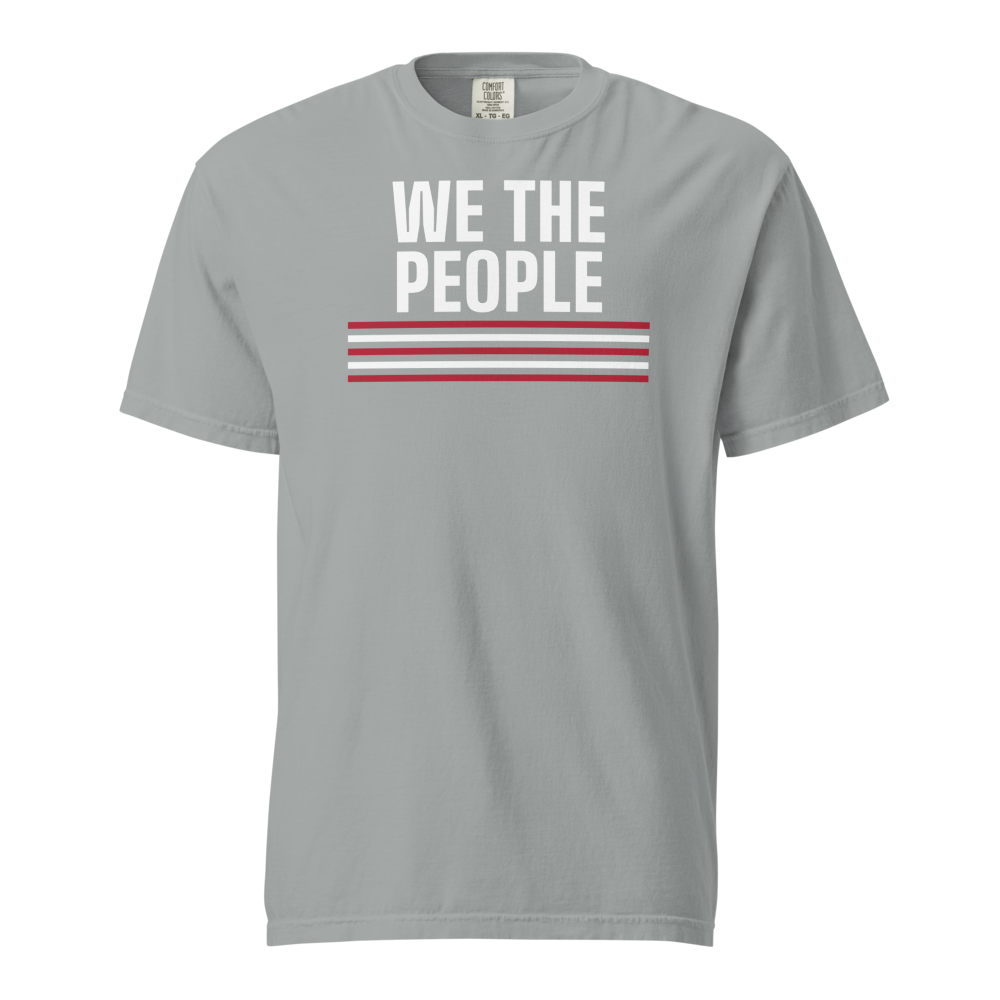 We the People heavyweight tee — Size: XL, Color: Granite
