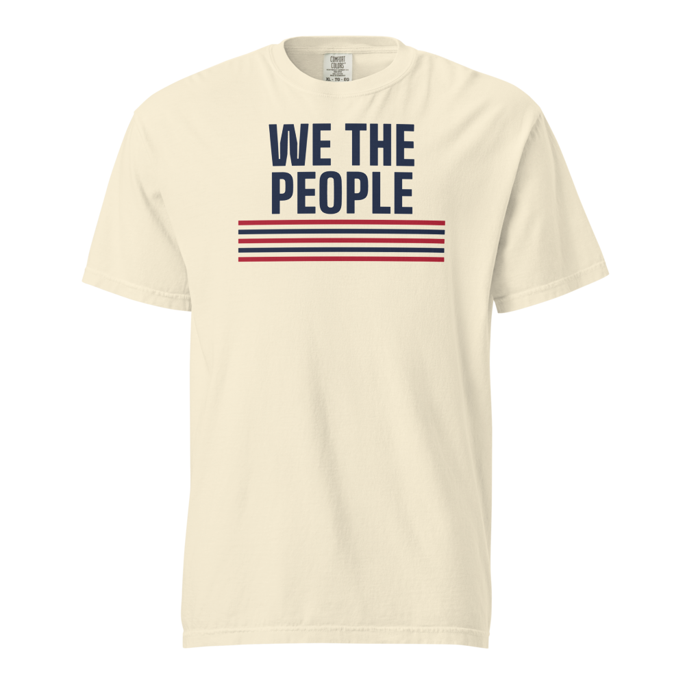 We the People heavyweight tee — Size: XL, Color: Red