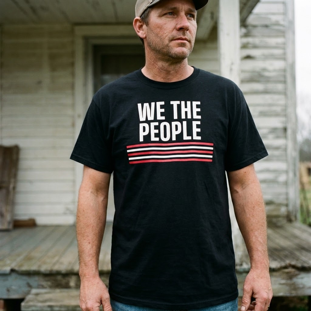 We the People heavyweight tee — Size: 2XL, Color: True Navy