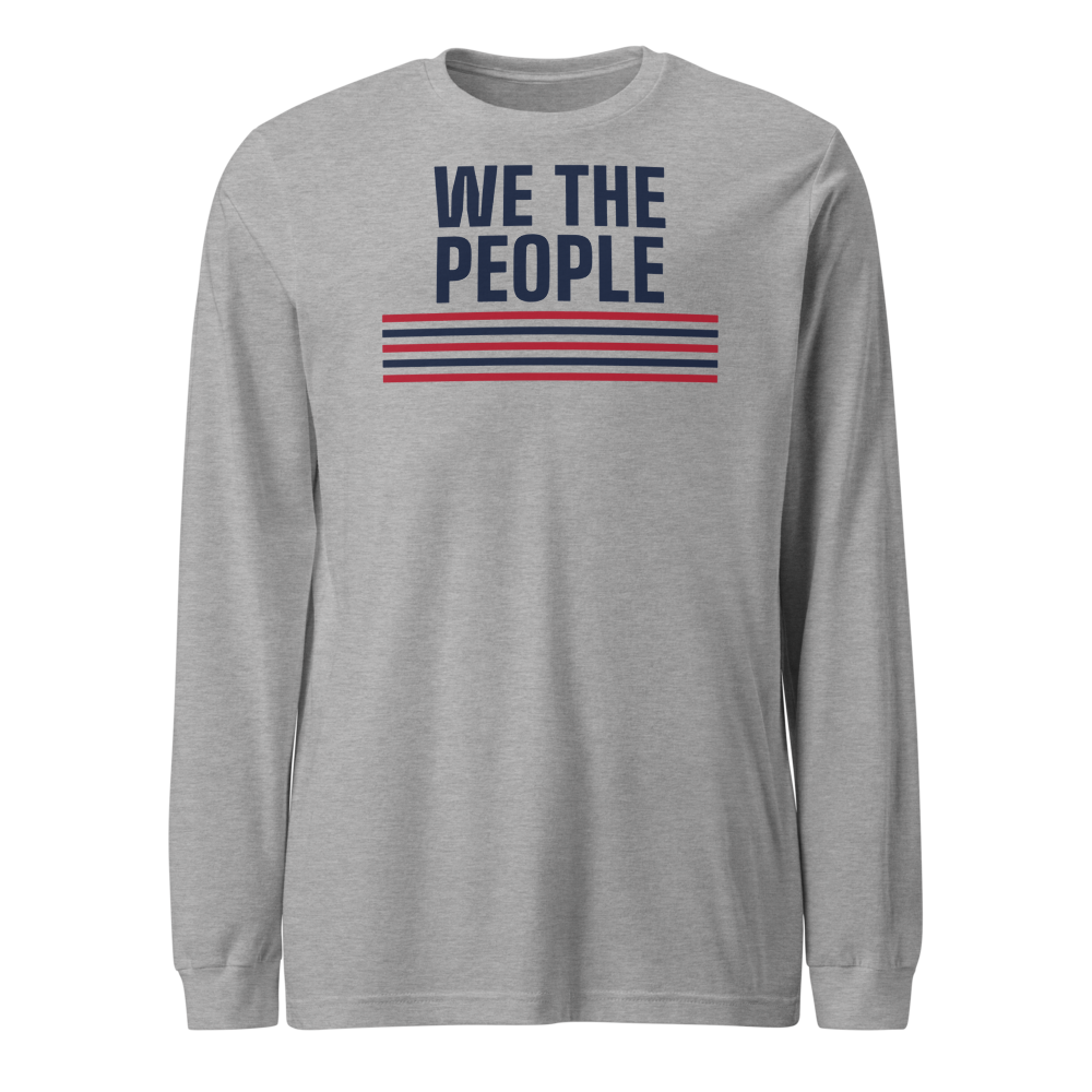 We the People long-sleeve tee — Size: M, Color: Maroon
