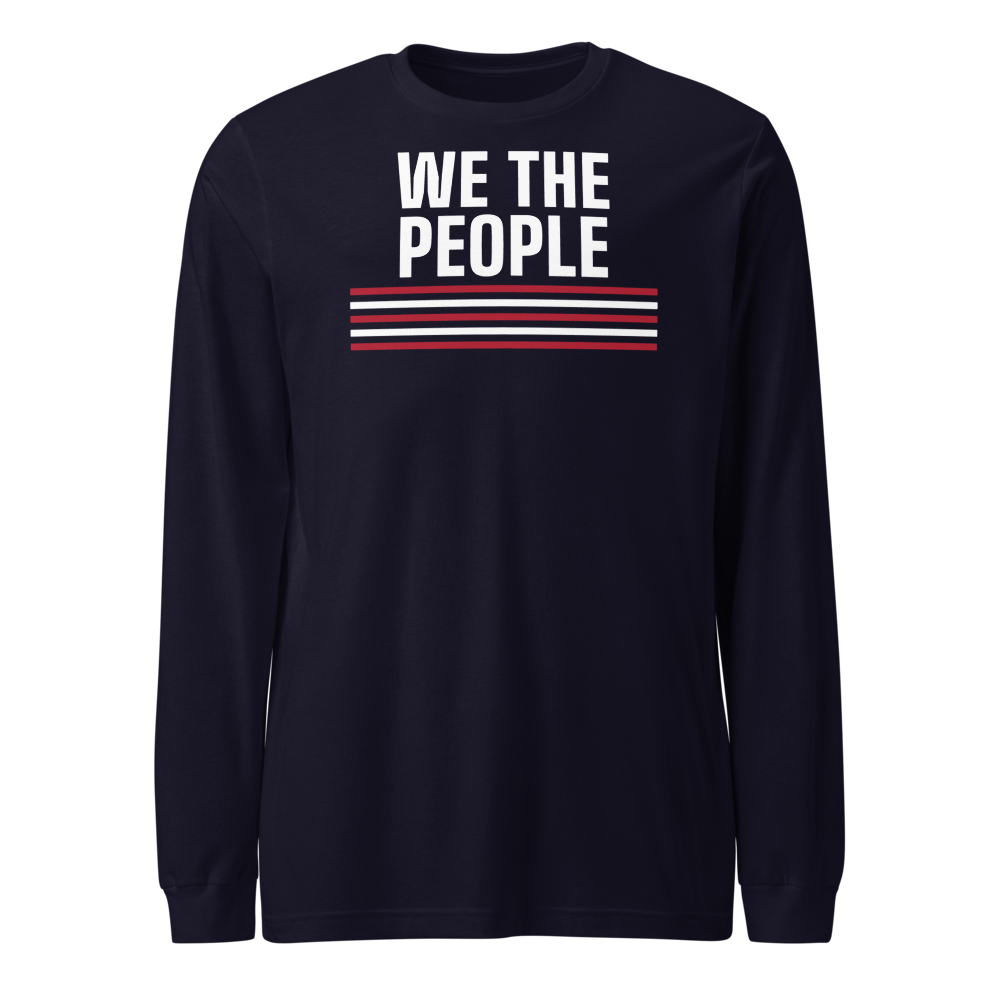 We the People long-sleeve tee — Size: L, Color: Navy
