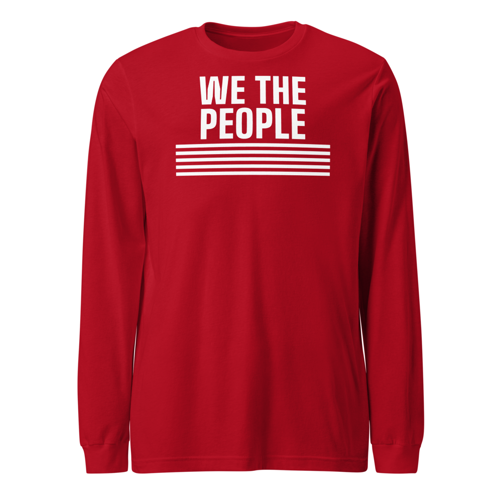 We the People long-sleeve tee — Size: 2XL, Color: Maroon