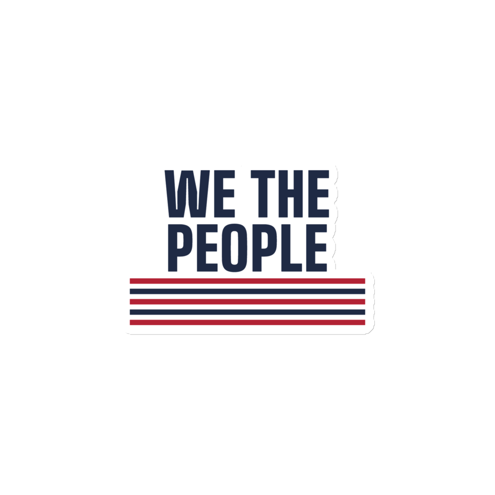 We the People magnet — Size: 4″×4″, Color: White