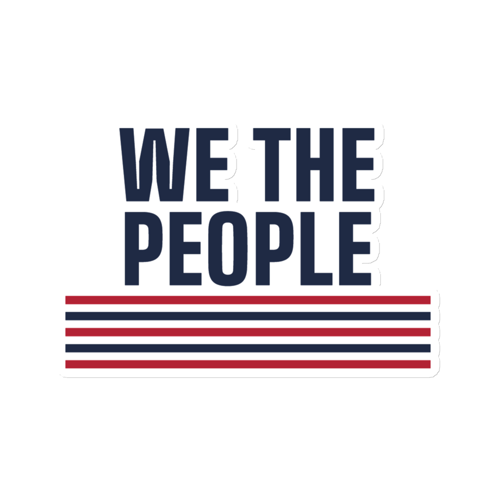 We the People magnet — Size: 6″×6″, Color: White