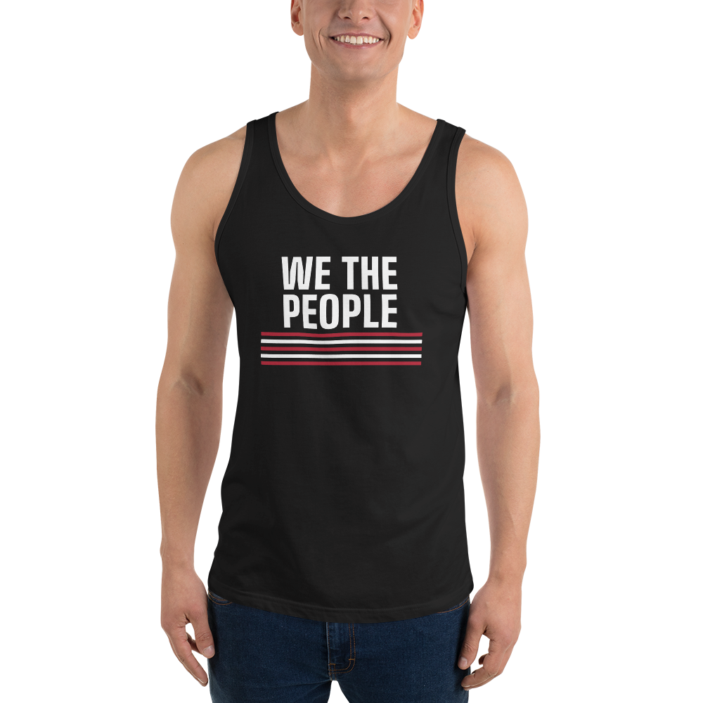 We the People tank top — Color: Red, Size: XL