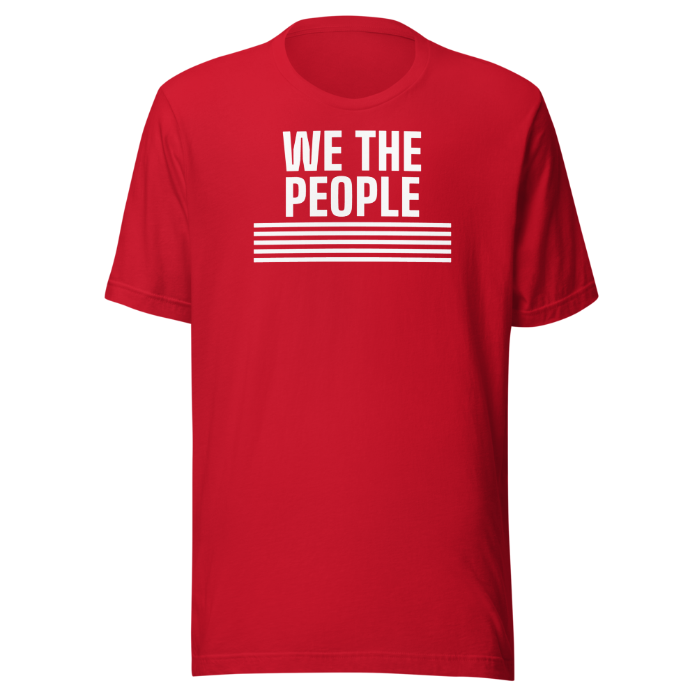 We the People tee — Size: M, Color: Heather Red